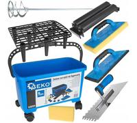 ENSEMBLE DE CARRELAGE OUTILS DE JOINTOIEMENT 9 PIÈCES SEAU ROULEAUX FLOTTEUR GRILLE