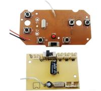 Ensemble de carte de circuit imprimé à distance à 6 canaux 2,4 G pour pelleteuse, module émetteur et récepteur PCB compact avec contrôle de levage de bras pour jouet d'ingénierie (piste à six voies)