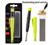 Ensemble de cartes à crayons pour le travail du bois, marquage et dessin de trous profonds, avec plomb fiable et durable de 2,8 mm, pour l'ingénierie des charpentiers red set color lead