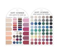 Ensemble De Cartes D'analyse des Couleurs 12 Saisons,pour Tenues | Paquet De 2 Guides De Palette De Couleurs Personnels Pour Tenues Et , Carte Assortie De Couleurs Portables