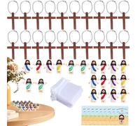 Ensemble de cartes de figurines de Jésus - Mini objets de collection de religieuse, pack de cartes de vœux | Petites cadeaux de fête, cache-cache, figurines à collectionner pour garçons et fill