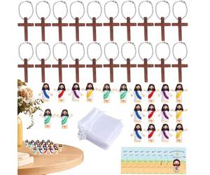 Ensemble de cartes de figurines de Jésus - Mini objets de collection de religieuse, pack de cartes de vœux | Petites cadeaux de fête, cache-cache, figurines à collectionner pour garçons et fill