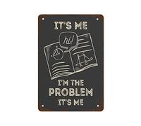 Ensemble de cartes et impression amusante pour salle de classe - Poster mathématiques pun-science - I'm The Problem-Teen Middle High School - Décoration d'intérieur vintage - Plaque en métal vintage