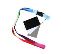 Ensemble de cartes grises portables, outil de photographie avec sangle pour une exposition précise et balance des blancs, carte grise portable avec dragonne pour calibrage de l'exposition à la