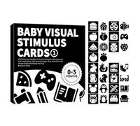 Ensemble de cartes sensorielles pour bébé - Black White Developmental Scards, outil d'interactivité en matière d'apprentissage précoce | Cartes stimulation visuelle la croissance du cerveau, engageant