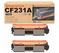 Ensemble de Cartouches de Toner Haute capacité 31A CF231A Compatible, Fonctionne avec Les imprimantes pour HP MFP M230sdn, M230fdw et M206dn, Couleurs Vives à Haut rendement 2*Black