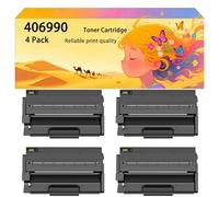 Ensemble de cartouches de toner haute capacité 406990 compatible, fonctionne pour les imprimantes Pour Ricoh Aficio SP 3500SF SP 3510DN SP 3500N SP 3510SF ; couleurs vives et impression nette 4 Black