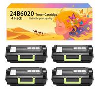 Ensemble de Cartouches de Toner Haute capacité Compatible 24B6020, Fonctionne avec Les imprimantes pour Lexmark M5270 XM7155 XM7155x XM7163 XM7163x XM717 4-Pack