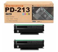 Ensemble de Cartouches de Toner Haute capacité Compatible PD-213, Fonctionne avec Les imprimantes pour Pantum P2206 P2206NW M6202 M6202NW M6603NW Couleurs Vives à Haut rendement 2*Black
