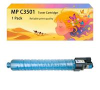 Ensemble de cartouches de toner haute capacité compatibles 842047 842046 842045 842044 fonctionne pour les imprimantes Pour Ricoh Aficio MP C3001 C3501 C3501C couleurs vives à haut rendement Cyan