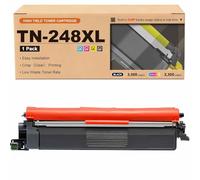Ensemble de cartouches de toner haute capacité compatibles TN248XL TN-248XL fonctionne avec les imprimantes DCP-L3555CDW 3560CDW 3515CDW 3520CDW MFC-L3760CDW couleurs vives à haut rendement 1*black