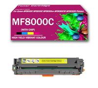 Ensemble de Cartouches de Toner Haute capacité MF8000C, compatibles avec Les imprimantes Multifonctions Canon MF8000C, MF8200C, MF8050cw, MF8080CW et MF8050N, avec Puce intégrée,Yellow-1Pack