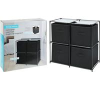 Ensemble de Casiers de Rangement Modulaires avec Compartiments et Étagères Faciles à Déplacer 30 x 30 cm par Casier Lot de 4