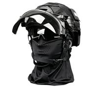 Ensemble de Casque Tactique Rapide, avec Cagoule, Lunettes de Protection Réglables et Housse de Casque en Nylon, pour Airsoft, Paintball, Chasse et BB