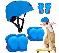 Ensemble de casques et coussinets pour enfants, équipement de protection pour enfants de 3 à 10 ans avec genouillères, coudières, protège-poignets