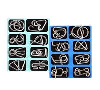 Ensemble De Casse-Têtes en Métal - Déverrouillage des Anneaux Chinois Entrelacés,Jeu De Réflexion en Métal pour Cerveau,pour Garçons, Filles, , Adultes, Maison, Fêtes, Soirées, Classe,