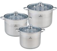 Ensemble de casseroles 6 pièces - KINGHOFF - KH-4311 - Acier inox - Fond thermique 3 couches - Compatible induction