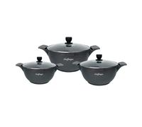 Ensemble de casseroles à induction - GENERIC - 6 pièces - Fonte d'aluminium - Antiadhésif - Marbre