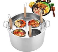 Ensemble de casseroles à pâtes 3/4/5 trous, casseroles à pâtes en acier inoxydable et panier-filtre, ustensiles de cuisine pour la maison, la cuisine, le restaurant, les outils de cuisine commerciaux
