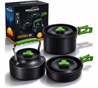 Ensemble de casseroles de camping 3 en 1 Ensemble de casseroles en aluminium ...