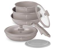 Ensemble de casseroles et poêles - BERLINGER HAUS - BH-8255 - 9 éléments - Aluminium - Poignées amovibles