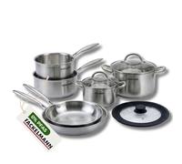 Ensemble de casseroles et poêles en inox avec couvercle adaptable Fackelmann Vita3