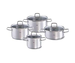 Ensemble de casseroles Viseo par Fissler, Acier inoxydable, acier inoxydable, En 4 parties