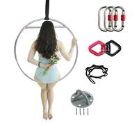Ensemble de cerceaux aériens professionnels en acier inoxydable, équipement de danse aérienne pour acrobaties et yoga aérien (taille : 90 cm/95 cm)