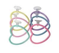 Ensemble de cerceaux d ' entraînement pour Poissons Betta | Aquarium multicolore nageant à travers les arches, décor à ventouse 6 pièces avec enrichissement ornemental de