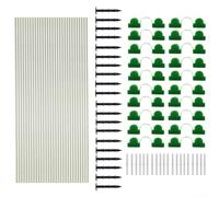 Ensemble de cerceaux de jardin en plastique-métal pour la construction de tunnels de couverture de culture qui accueillent des filets d'ombrage de protection contre le gel et des couches de