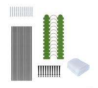 Ensemble de cerceaux de serre pour protection contre le gel et les insectes, construction en fibre de verre pour un soutien sécurisé du tissu de jardin et une formation de tunnel de culture