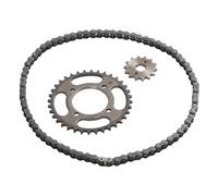 Ensemble de chaîne avec pignon avant et arrière 420 14T 36T, combinaison de chaîne d’entraînement en alliage d’acier et d’aluminium comprenant une chaîne de 76 maillons pour