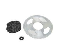 Ensemble de chaîne de pignon avec roue à chaîne 25H 80T et engrenage 8D 11T plus chaîne d'entraînement 146 maillons - Convient pour moto, VTT, vélo et scooter - Kit de chaîne