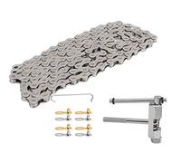 Ensemble de chaîne de vélo à 10 vitesses, kit combiné de chaîne pour vélo pliant de route et de montagne avec coupe-chaîne et boucle à dégagement rapide pour accessoire de cyclisme