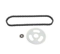 Ensemble de chaînes à engrenages T8F en acier allié d'aluminium 44T pignon à 3 trous 10T 10H trou roue de chaîne avant avec chaîne d'entraînement à 88 maillons pour bricolage moto