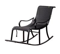 Ensemble de chaise berçante extérieure résistant aux intempéries fauteuil relaxant pour jardin balcon terrasse terrasse couleur noire