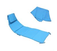 Ensemble de chaise longue et parasol lavable en machine pour patio avec rembourrage en fibre douce et housses de protection d'angle pour plus de stabilité (bleu)