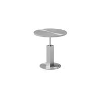 Ensemble De Chaise Longue Et Table De Bar Industriel Moderne en Acier Inoxydable, Fauteuil D'appoint Minimaliste Argenté avec Coussin en Simili Cuir for Café, Bistro(C)