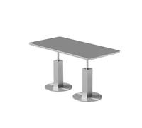 Ensemble De Chaise Longue Et Table De Bar Industriel Moderne en Acier Inoxydable, Fauteuil D'appoint Minimaliste Argenté avec Coussin en Simili Cuir for Café, Bistro(E)