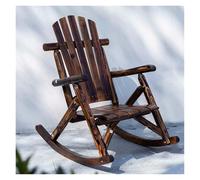 Ensemble de chaises à bascule en bois, assise et dossier à lattes confortables, parfaites pour porche, terrasse, balcon, jardin et détente au bord de la piscine