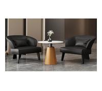 Ensemble De Chaises D'appoint Modernes avec Table, Canapé en Simili Cuir Et Desk en Ardoise for Bureau, Hôtel, Salon - Support Ergonomique Et Design Élégant(Table+2Chair,F)