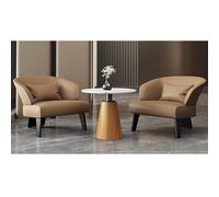 Ensemble De Chaises D'appoint Modernes avec Table, Canapé en Simili Cuir Et Desk en Ardoise for Bureau, Hôtel, Salon - Support Ergonomique Et Design Élégant(Table+2Chair,C)