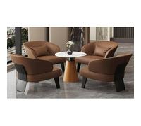 Ensemble De Chaises D'appoint Modernes avec Table, Canapé en Simili Cuir Et Desk en Ardoise for Bureau, Hôtel, Salon - Support Ergonomique Et Design Élégant(Table+4Chair,B)