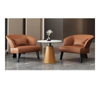 Ensemble De Chaises D'appoint Modernes avec Table, Canapé en Simili Cuir Et Desk en Ardoise for Bureau, Hôtel, Salon - Support Ergonomique Et Design Élégant(Table+2Chair,E)