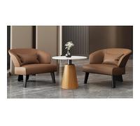 Ensemble De Chaises D'appoint Modernes avec Table, Canapé en Simili Cuir Et Desk en Ardoise for Bureau, Hôtel, Salon - Support Ergonomique Et Design Élégant(Table+2Chair,B)