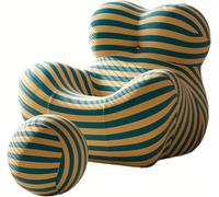 Ensemble de chaises d'appoint modernes et ottomanes confortables avec repose-pieds et accoudoirs pour la mère, pour salon, chambre à coucher et salle de lecture, 116,8 x 99,1 cm
