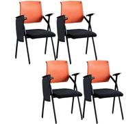 Ensemble de chaises de conférence pliantes contemporaines - Tabouret de bureau 4 pièces avec dossier en maille et accoudoirs fixes 48,3 x 57,1 x 86,4 cm (L x l x H) Parfait pour l'entraînement et les