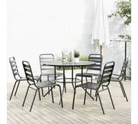 Ensemble de Chaises de Jardin Empilables Siège Terrasse Anthracite vidaXL