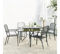 Ensemble de Chaises de Jardin Empilables Siège Terrasse Anthracite vidaXL