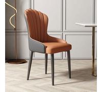 Ensemble de chaises de salle à manger avec accoudoirs, dossier haut et pieds en métal, élégantes, pour cuisine, salon, salon - Meuble confortable et durable